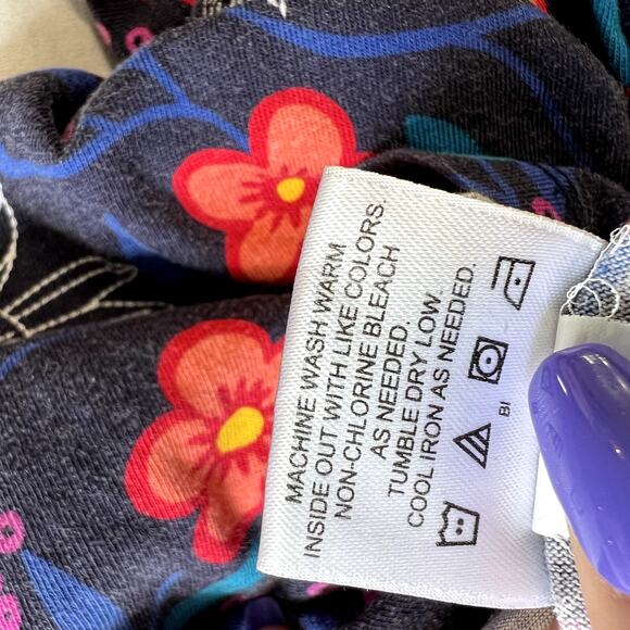 Hanna Andersson Long Sleeve Dress Floral Birds size 90 - Picture 12 of 12